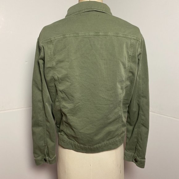 Mavi Kathy Denim Jacket Khaki Green - Picture 4 of 8